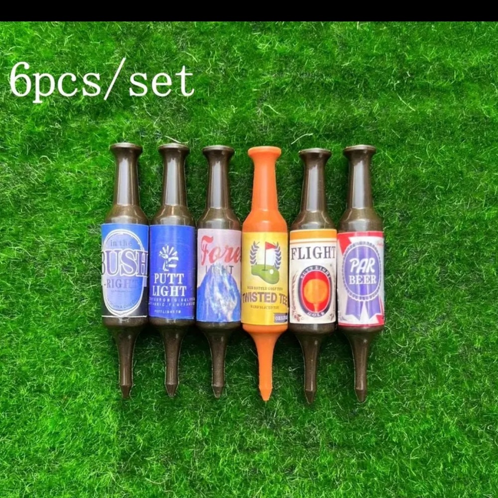 6 piece beer  Bottle golf tees